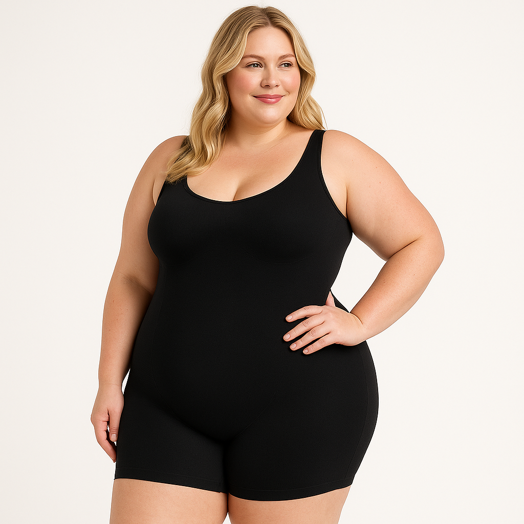 Plus Size Postpartum Shaper | Waist & Tummy Control Bodysuit  | Plus size