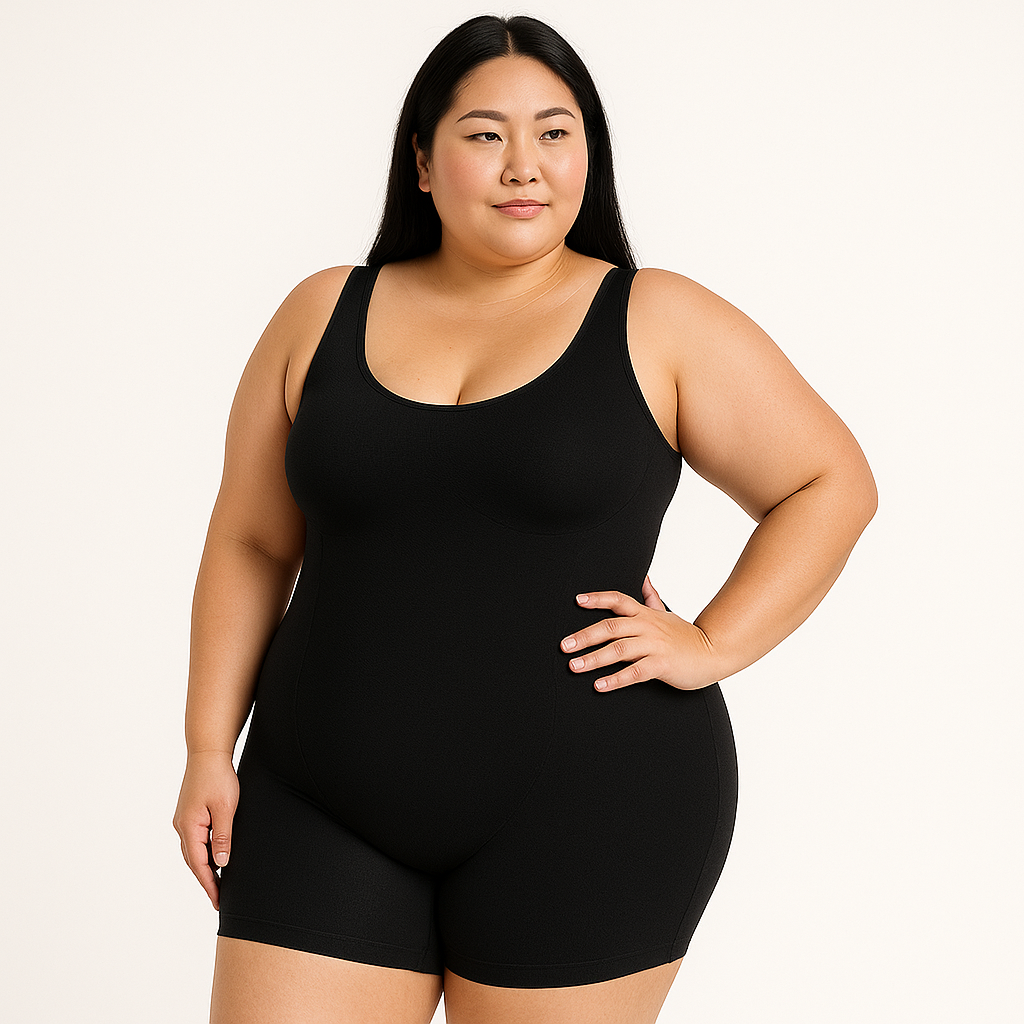 Plus Size Postpartum Shaper | Waist & Tummy Control Bodysuit  | Plus size
